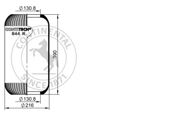Bellow, air suspension (944 N)