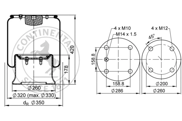 Bellow, air suspension (4813 N P07)