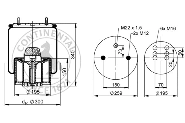 Bellow, air suspension (4961 N P03)