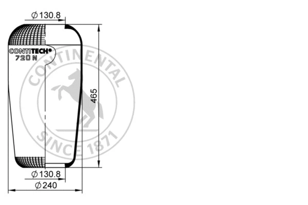 Bellow, air suspension (720 N)