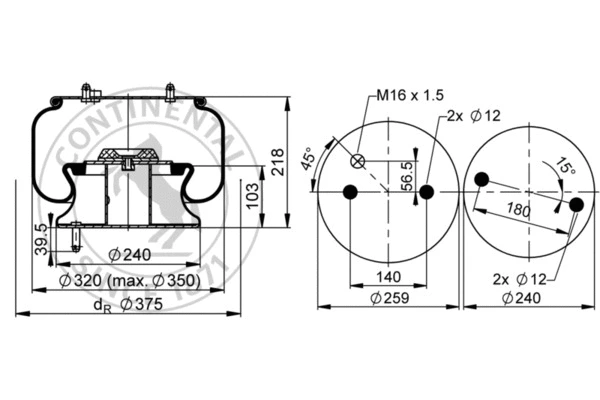 Bellow, air suspension (6713 N P02)