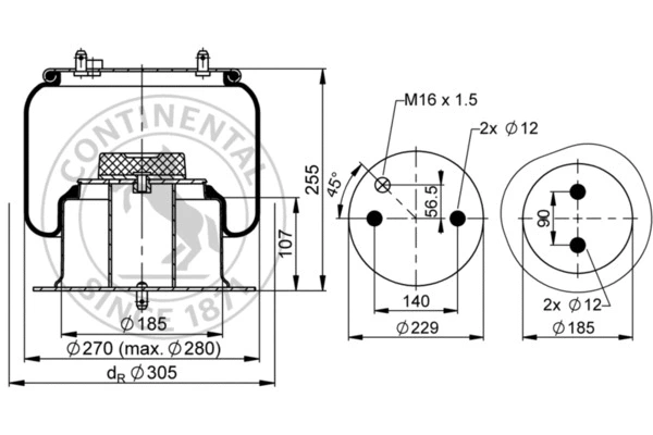 Bellow, air suspension (6716 N P02)