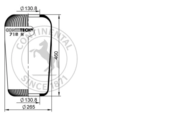 Bellow, air suspension (716 N)