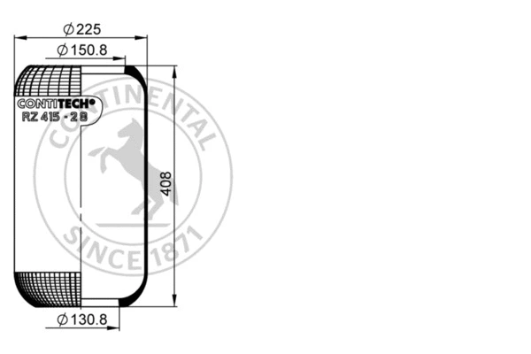 Bellow, air suspension (RZ 415-28)
