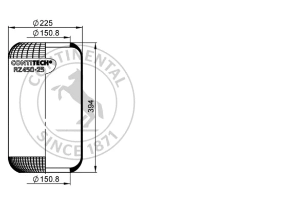 Bellow, air suspension (RZ 450-25)
