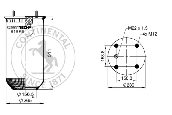 Bellow, air suspension (813 MB/O)