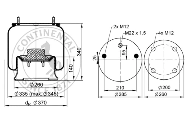 Bellow, air suspension (4810 N P05)
