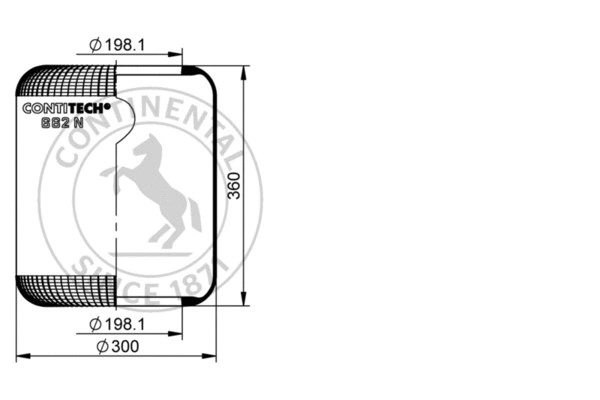 Bellow, air suspension (662 N)