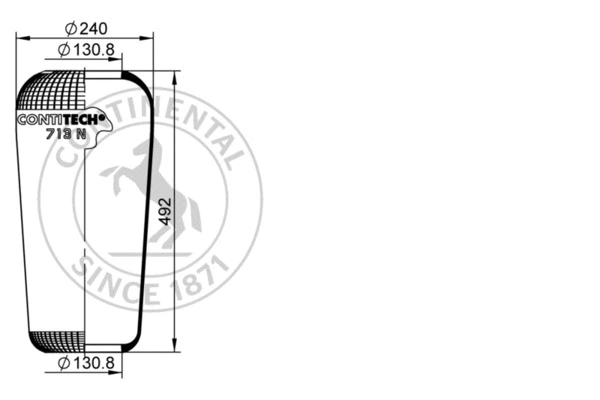 Bellow, air suspension (713 N)