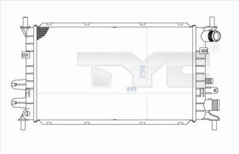 Radiator, engine cooling (710-0033)