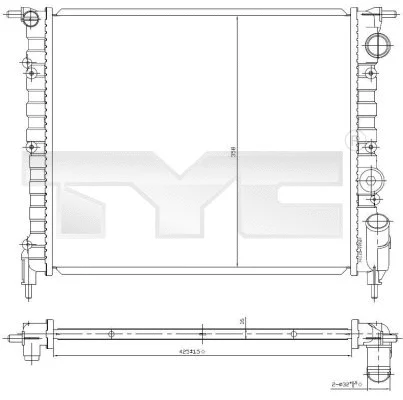 Radiator, engine cooling (728-0031)