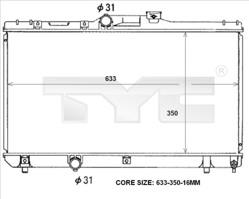 Radiator, engine cooling (736-0047)