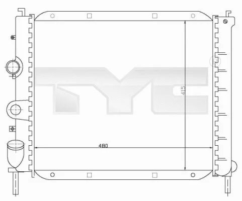 Radiator, engine cooling (728-0008-R)