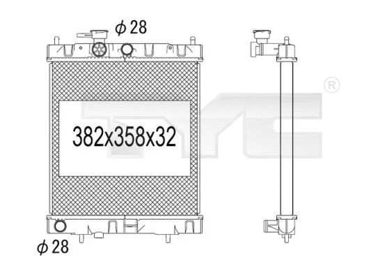 Radiator, engine cooling (724-1016)