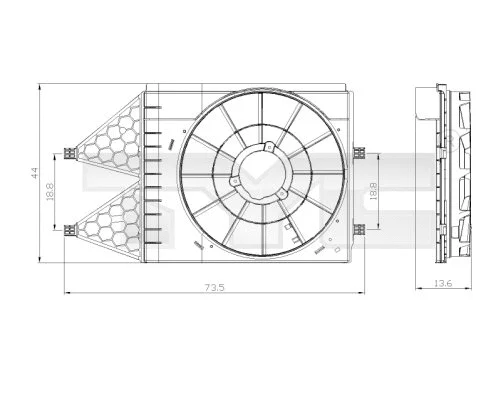 Support, radiator fan (837-0033-1)