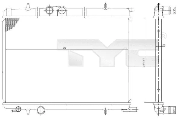 Radiator, engine cooling (726-0006)