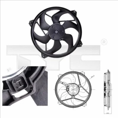 Fan, engine cooling (805-0001)