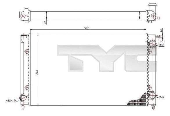 Radiator, engine cooling (737-0058)