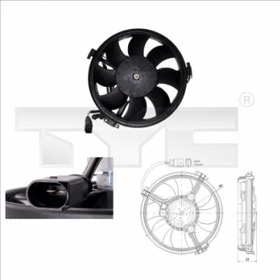 Fan, engine cooling (802-0003)
