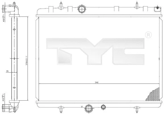 Radiator, engine cooling (705-0065)