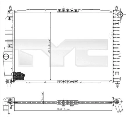 Radiator, engine cooling (706-0022)