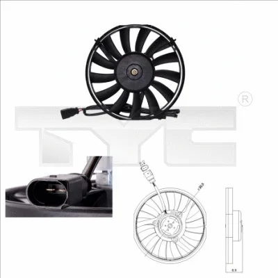 Fan, engine cooling (802-0008)