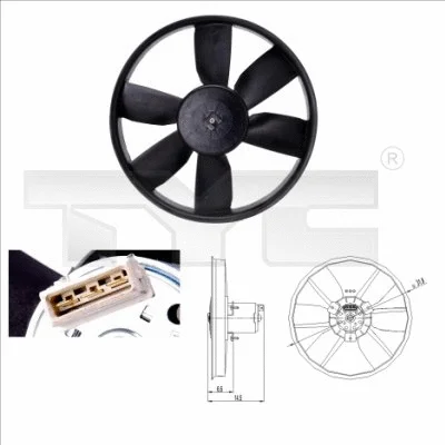 Fan, engine cooling (837-0009)