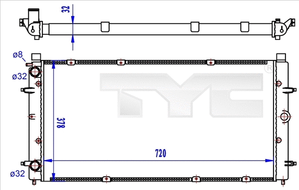 Radiator, engine cooling (737-0059-R)