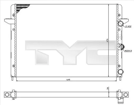 Radiator, engine cooling (737-0005)