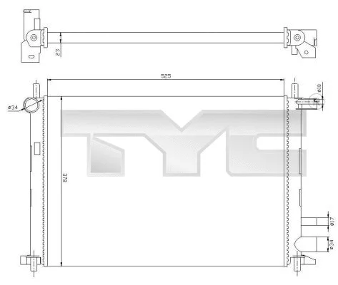 Radiator, engine cooling (710-0054)