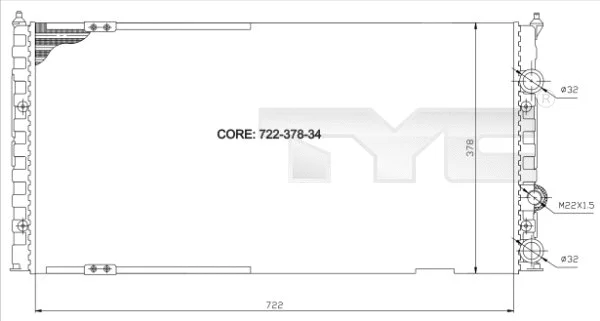Radiator, engine cooling (737-0011)