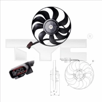 Fan, engine cooling (837-0022)
