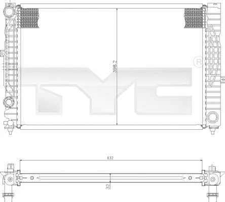 Radiator, engine cooling (702-0010)