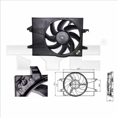 Fan, engine cooling (810-0025)