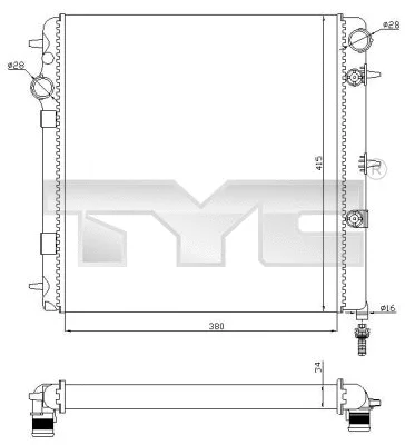 Radiator, engine cooling (705-0071-R)