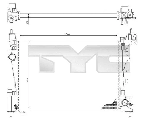 Radiator, engine cooling (709-0018)