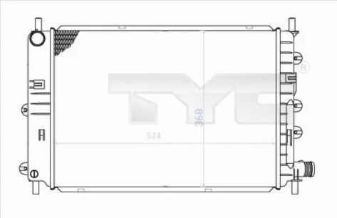 Radiator, engine cooling (710-0034)