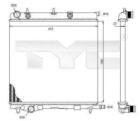 Radiator, engine cooling (705-0068)