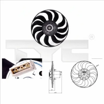 Fan, engine cooling (837-0019)
