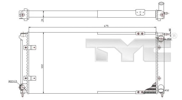 Radiator, engine cooling (737-0059)