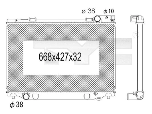 Radiator, engine cooling (736-1031)