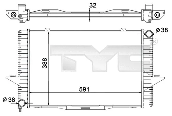 Radiator, engine cooling (738-0001)