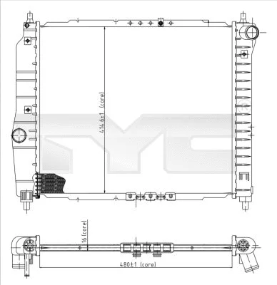 Radiator, engine cooling (706-0021)