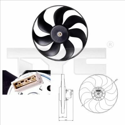 Fan, engine cooling (837-0010)