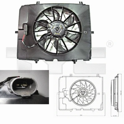 Fan, engine cooling (821-0002)