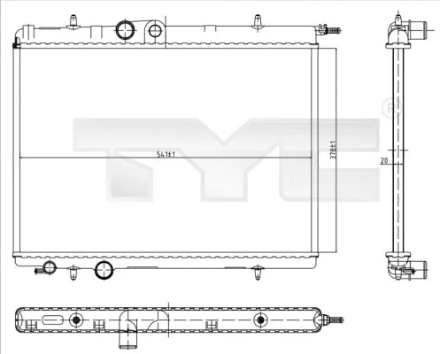 Radiator, engine cooling (726-0007)