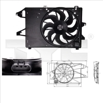 Fan, engine cooling (810-0008)