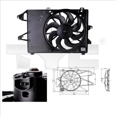 Fan, engine cooling (810-0006)