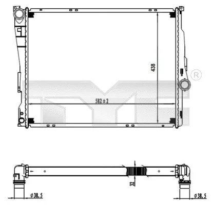 Radiator, engine cooling (703-0006)