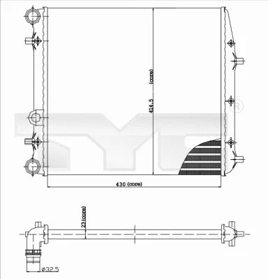 Radiator, engine cooling (737-0013)